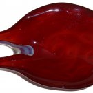Ruby Red Candy Dish Ash Tray Coin Dot Amberina  Murano Style Art Glass