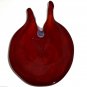 Ruby Red Candy Dish Ash Tray Coin Dot Amberina Murano Style Art Glass
