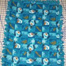 Disney Frozen Olaf Warm Hugs Blue Fleece Baby Blanket Pet Lap 24" x 30"