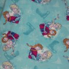 Disney Frozen Elsa Anna Ice Skating Blue Fleece Baby Blanket Pet Lap 24" x 30"