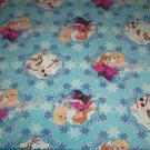 Disney Frozen Elsa Anna Olaf Snowflake Blue Fleece Baby Blanket Pet Lap 24" x 30"