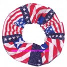 USA Flags Patriotic Fabric Hair Scrunchie Ties Scrunchies by Sherry