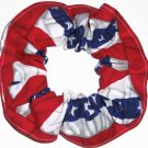 Red, White & Blue Flag Fabric Hair Scrunchie Scrunchies by Sherry Red, White & Blue Flag Fabric Hair Scrunchie Scrunchies by Sherry