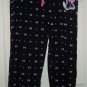 Disney Minnie Mouse Ladies Lounge Pants Sleepwear PJ's Black New Size X-Large
