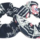 New York Yankees Fabric Hair Ties Scrunchie Scrunchies by Sherry Set of 2 MLB Baseball New York Yankees Fabric Hair Ties Scrunchie Scrunchies by Sherry Set of 2 MLB Baseball