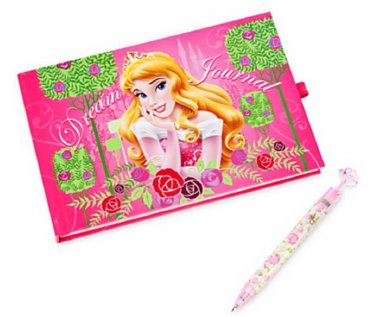 Disney Store Sleeping Beauty Aurora Dream Journal Diary Pen Set 2014 New