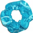 Turquoise Camo Peace Signs Fabric Hair Scrunchie Scrunchies by Sherry Turquoise Camo Peace Signs Fabric Hair Scrunchie Scrunchies by Sherry