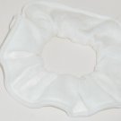 White Knit Fabric Mini Hair Ties Scrunchie Scrunchies by Sherry Lot of 2