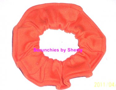 Orange Knit Fabric Mini Hair Ties Scrunchie Scrunchies by Sherry Set of 2