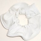 White Spandex Hair Scrunchie Fabric Scrunchies by Sherry