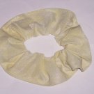 Yellow Metallic Spandex Hair Scrunchie Fabric Scrunchies by Sherry