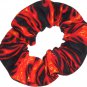 Biker Orange Flames Hair Scrunchie Scrunchies by Sherry