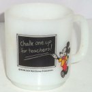 Walt Disney School House Mickey Mouse Coffee Mug Milk Glass Chauk Teachers Walt Disney School House Mickey Mouse Coffee Mug Milk Glass Chauk Teachers