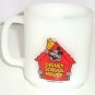 Walt Disney School House Mickey Mouse Coffee  Mug Milk Glass Chauk Teachers