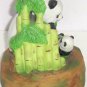 Panda Bear Baby Music Box Turns Plays Eating Wildlife
