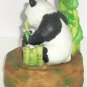 Panda Bear Baby Music Box Turns Plays Eating Wildlife
