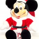 Disney Mickey Mouse Christmas Plush Toy 15" Santa Claus Disneyland Theme Parks