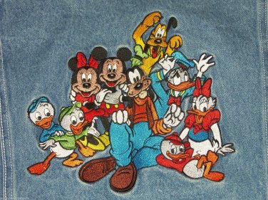 Disney Store Blue Jean Denim Jacket Ladies Mens Character Mickey Minnie Size S