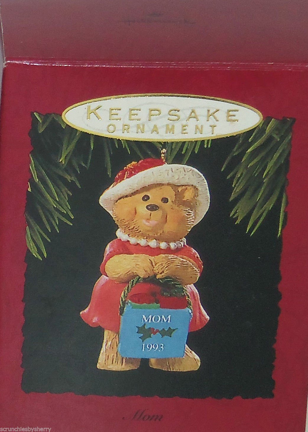 Hallmark Ornament Mom 1993 Christmas Holiday Teddy Bear