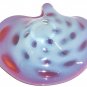 Ruby Red Candy Dish Ash Tray Coin Dot Amberina Murano Style Art Glass