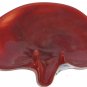 Ruby Red Candy Dish Ash Tray Coin Dot Amberina Murano Style Art Glass
