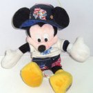 Disney Cruise Lines Mickey Mouse Plush Toy w/Tags Bean Bag Demin Hat 2004