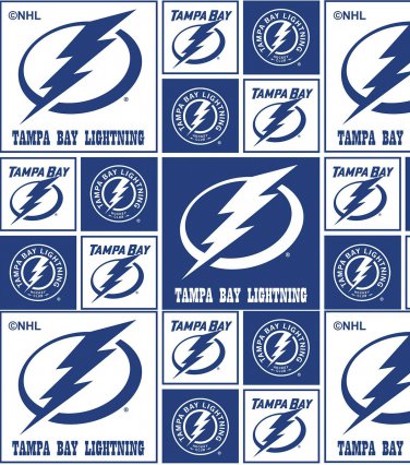 Tampa Bay Lightning Blue Fabric Hair Scrunchie Scrunchies by Sherry NHL Hockey
