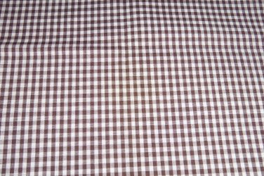 Brown White Tiny Gingham Fabric Hair Scrunchie Scrunchies