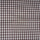 Brown White Small Gingham Fabric Hair Scrunchie Scrunchies