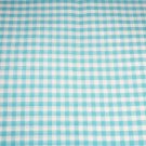 Aqua Turquoise White Small Gingham Fabric Hair Scrunchie Scrunchies