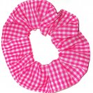 Pink White Small Gingham Fabric Hair Scrunchie Scrunchies Pink White Small Gingham Fabric Hair Scrunchie Scrunchies
