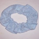 Blue Lace Fabric Hair Scrunchie Scrunchies by Sherry