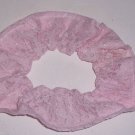 Pink Lace Fabric Hair Scrunchie Scrunchies by Sherry