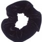 Black Ribbed Hair Scrunchie Velvet Scrunchies by Sherry Ties