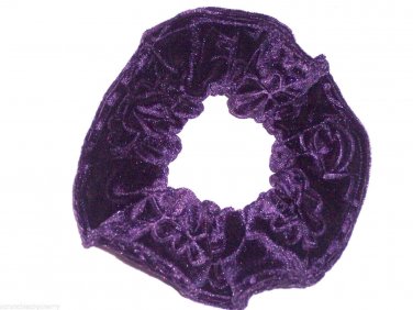 Purple Hair Scrunchie Velvet Scrunchies by Sherry Ties