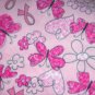 Pink Ribbon Breast Cancer Awareness Fleece Throw Blanket Hand Tied 56" x 68"
