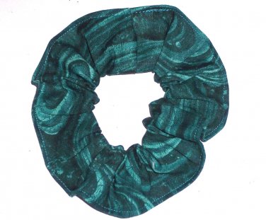 Coral Reef Ocean Green Fabric Hair ScrunchieTie Scrunchies by Sherry New