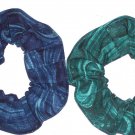 Coral Reef Ocean Blue Green Fabric Hair ScrunchieTie Scrunchies by Sherry Lot of 2 New Coral Reef Ocean Blue Green Fabric Hair ScrunchieTie Scrunchies by Sherry Lot of 2 New