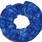 Blue Hair Scrunchie Blenders Fabric Scrunchies by Sherry