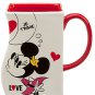Disney Store Mickey and Minnie Mouse Interlocking Mug White Valentines Day New