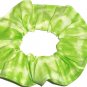 Lime Green Tie Dye Hair Scrunchie Fabric Scrunchies by Sherry