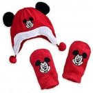 Disney Store Mickey Mouse Hat and Mittens Set Red Baby New 6-12 Months Disney Store Mickey Mouse Hat and Mittens Set Red Baby New 6-12 Months