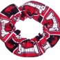 Arkansas Razorbacks Hogs College Fabric Hair Scrunchie Scrunchies by Sherry NCAA