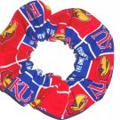 Kansas Jayhawks College Fabric Hair Scrunchie Scrunchies by Sherry NCAA