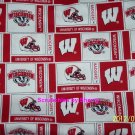 University of Wiscousin Badgers Patchwork Fabric Hair Ties Scrunchie Scrunchies by Sherry NCAA