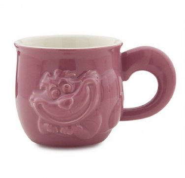 Disney Store Cheshire Cat Figural Coffee Cup Mug Mauve Ceramic New 2014