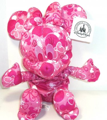 Disney Minnie Mouse Icon Plush Toy 10'' Seated Bendable Legs Arms Theme Parks