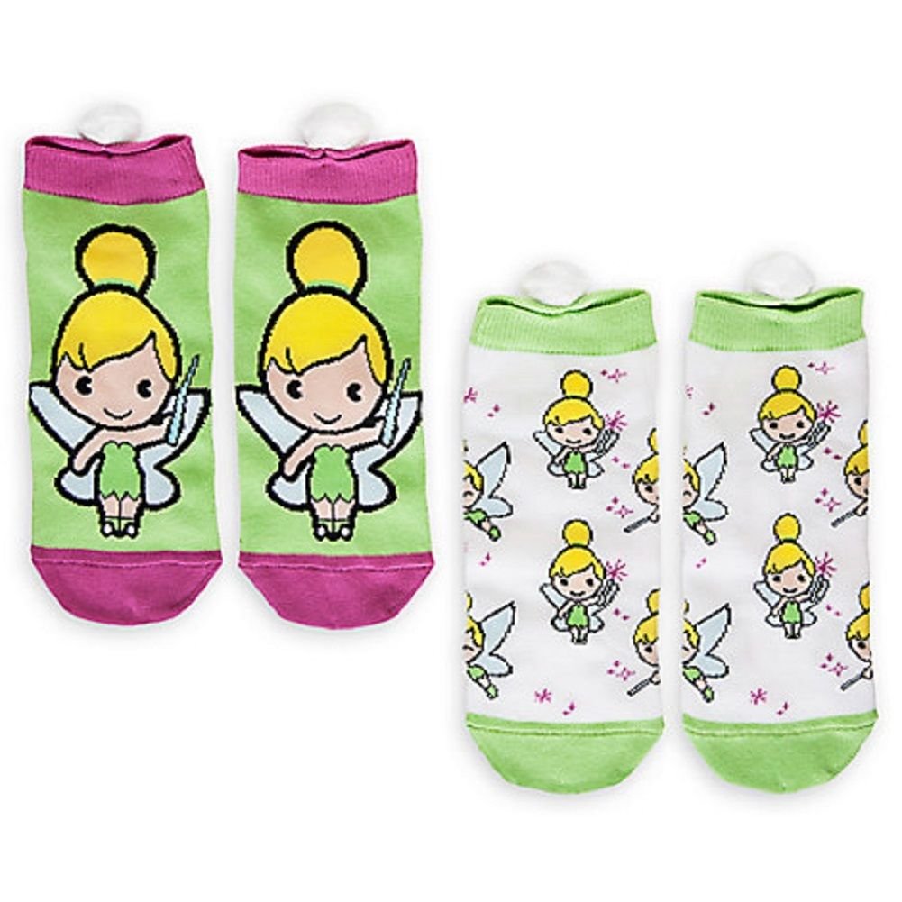 Disney Store Tinker Bell Socks for Women 2Pack Fits Shoe Sizes 510 New