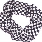 Checkered Flag Racing NASCAR Fabric Hair Scrunchie Scrunchies by Sherry