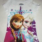 Disney Frozen Elsa Anna T-Shirt Shirt White Girls Size 6X